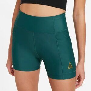 Nike ACG Dri FIT ADV Crater Lookout Womens Shorts Dark Teal Green Spandex Medium
